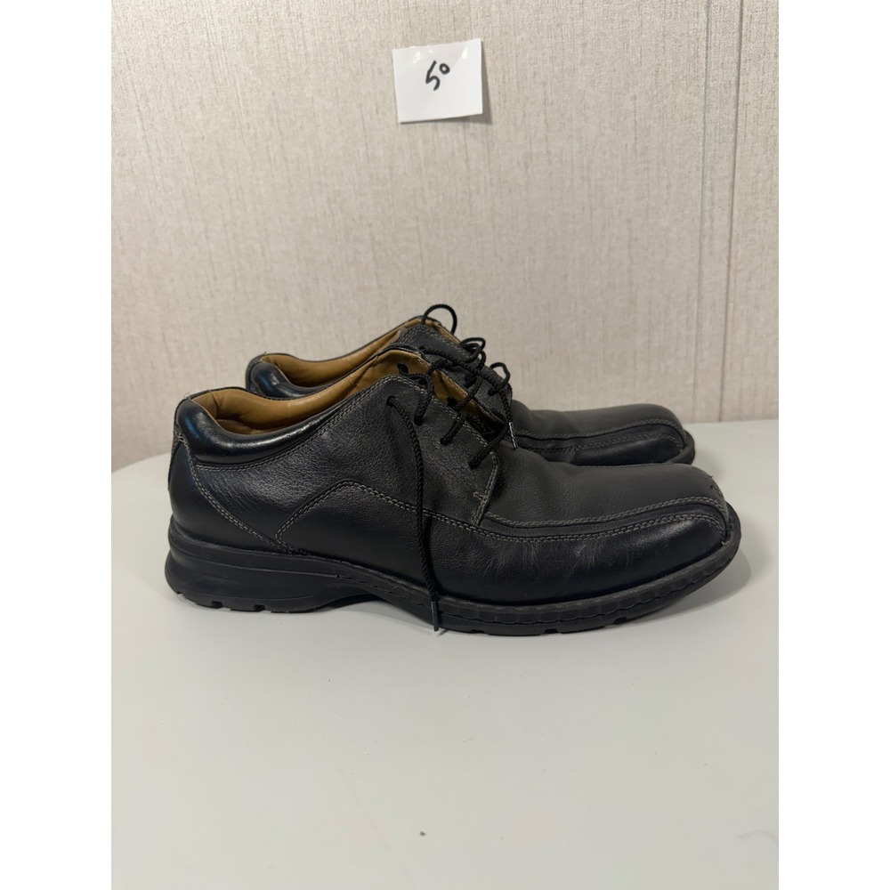 Dockers Mens Black Leather Oxford Square Toe Lace Up Dress Shoes 10.5M 90-29024